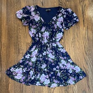 Crystal Doll Blue Dress with Floral Details